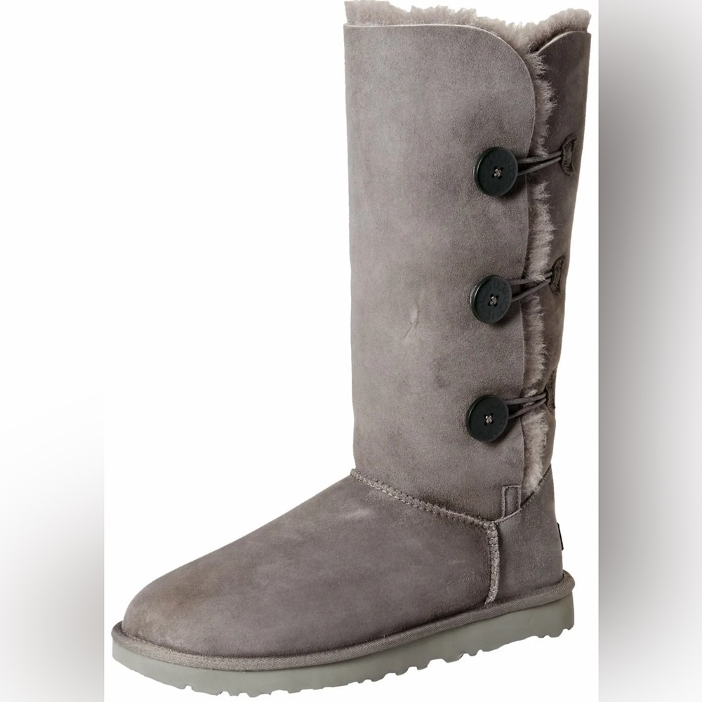 Tall Grey Button Up Uggs (Bailey Button Boot) - image 1
